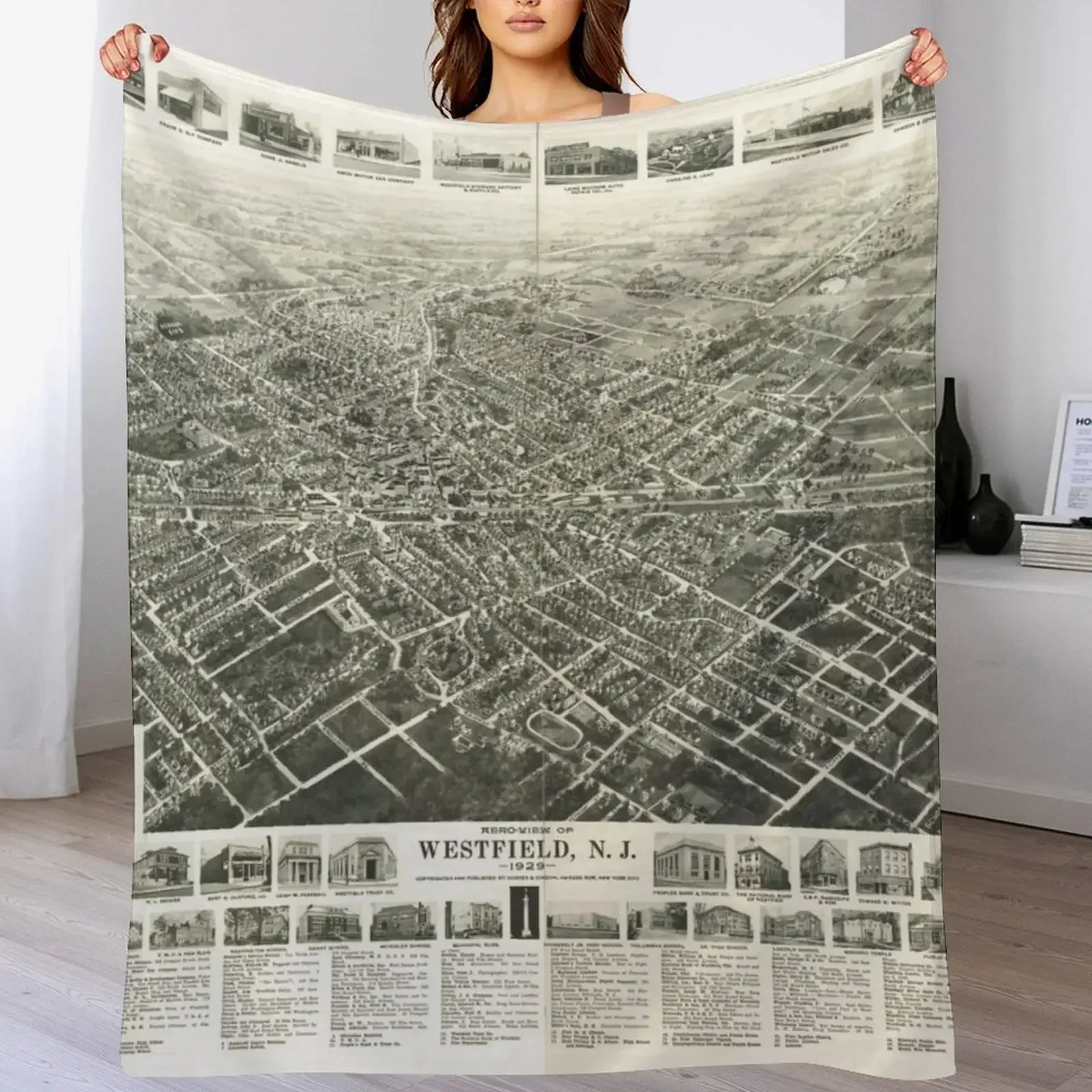 Westfield Нью-Джерси (1929) Плед Лохматые Мягкие теплые зимние одеяла