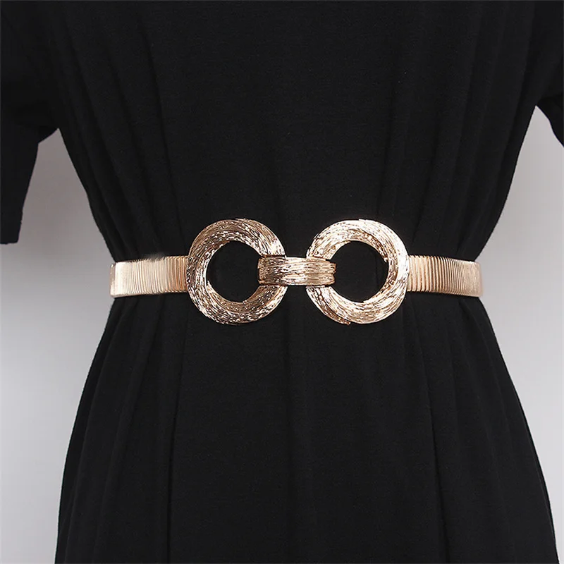 Women's new chain decoration elastic belt for women versatile waist female belt bar style fashion