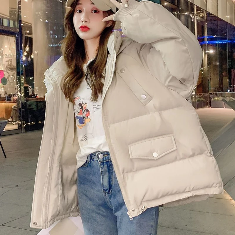 Winter Women's Cold Coat Parkas Super Hot Coats Snow Outercoat Jacket Hooded Cotton Padded Korean Fashion Loose Cheap Wholesale