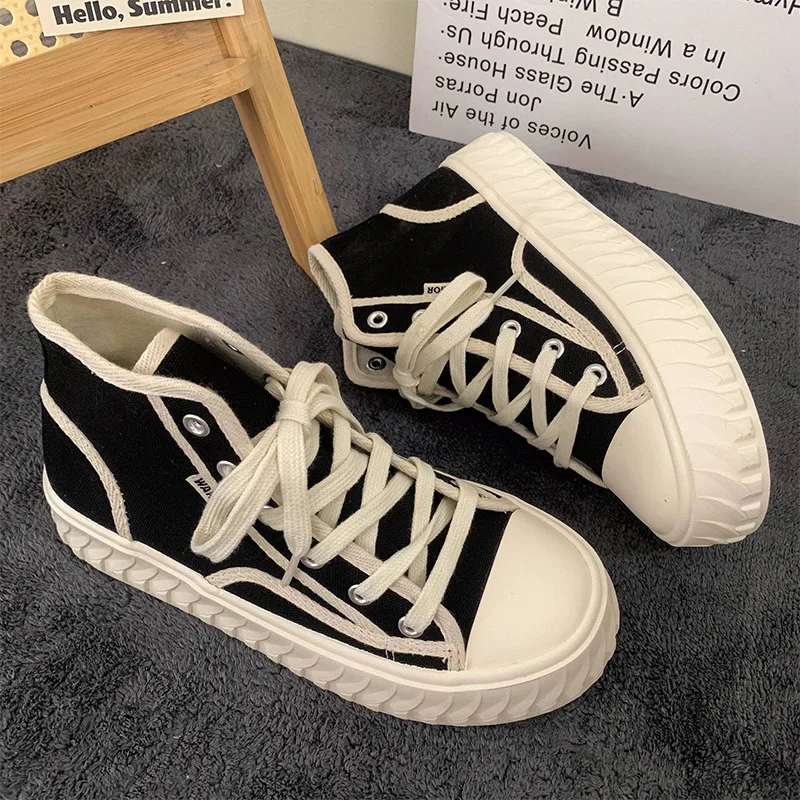 1970's classic retro high top plush canvas shoes for students in South Korea 2022 New Versatile Winter Warm Cotton Boots