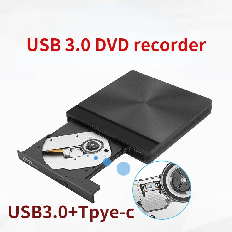 

USB 3.0 Slim External DVD RW CD Writer Drive Burner Reader Player Optical Drives for Laptop PC Dvd Burner Dvd Portatil