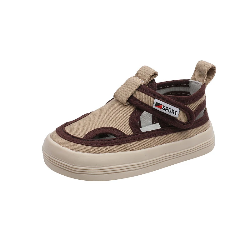 

Сандалии легсветильник для мальчиков и девочек, дышащая Уличная обувь, плоская Вулканизированная подошва, для школы и прогулок