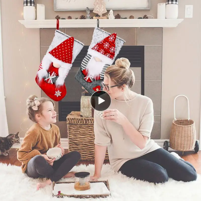 

Christmas Decoration Hug Gift Shape Rudolph Christmas Stocking Christmas Tree Home Shopping Mall Scene Decoration