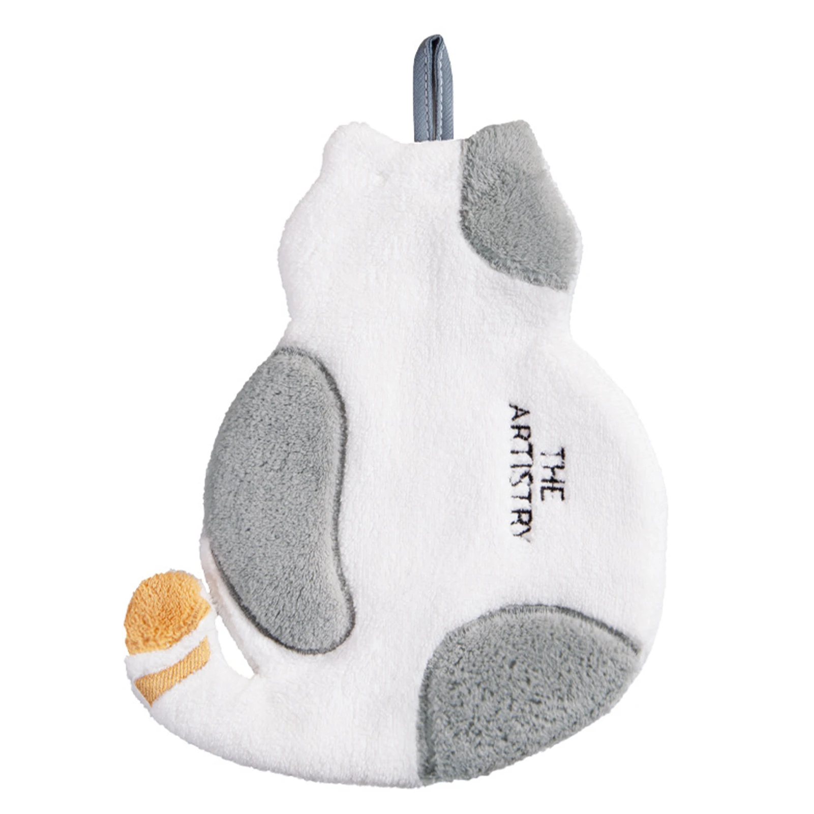 

Kids Adults Hand Towel Dormitory Coral Fleece Gift Hanging Lanyard Cute Cat Fast Drying Kitchen Bathroom Super Absorbent Home