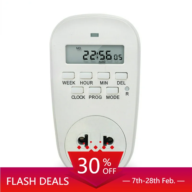 Weekly Digital Timer IP20Rechargeable NI-MH Bettery Multi-function Mechinical Home Applicance Timer for Thailand