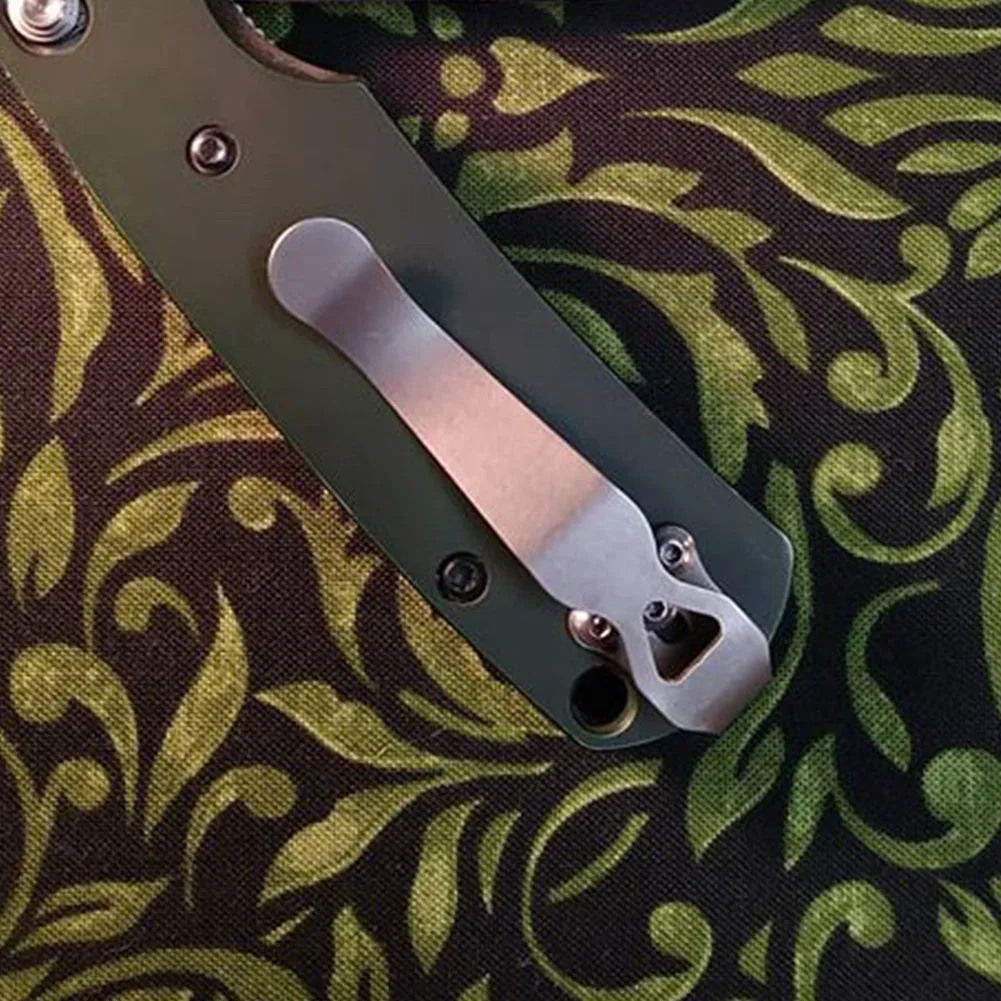

Pocket Back Clip Titanium Alloy Clamp Portable 3 Hole Durable Practical Outdoor Deep Carry Camping Folding Cutter For Emerson
