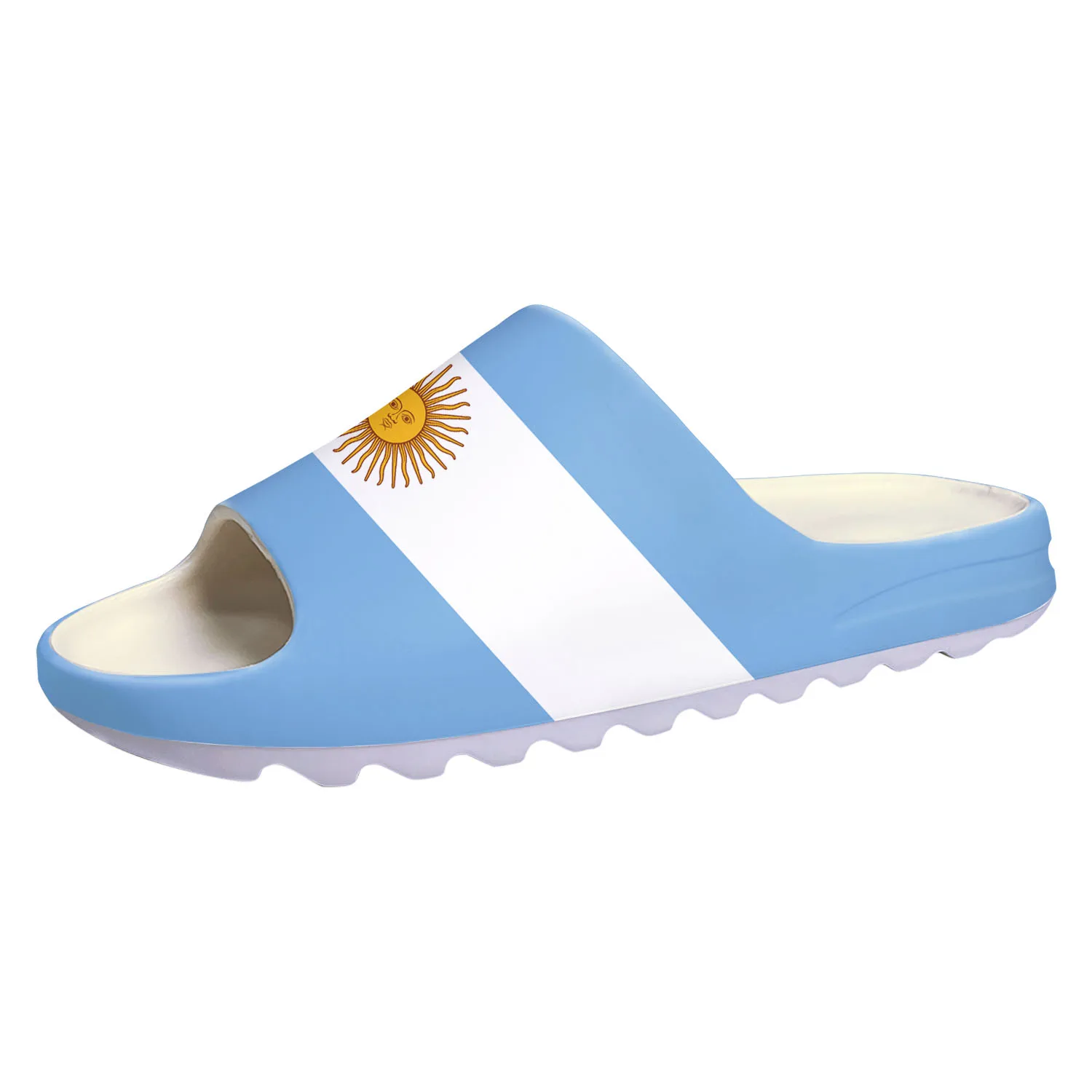 Argentine Flag Soft Sole Sllipers Home Clogs Step on Water Shoes Mens Womens Teenager Beach Argentina Customize on Shit Sandals