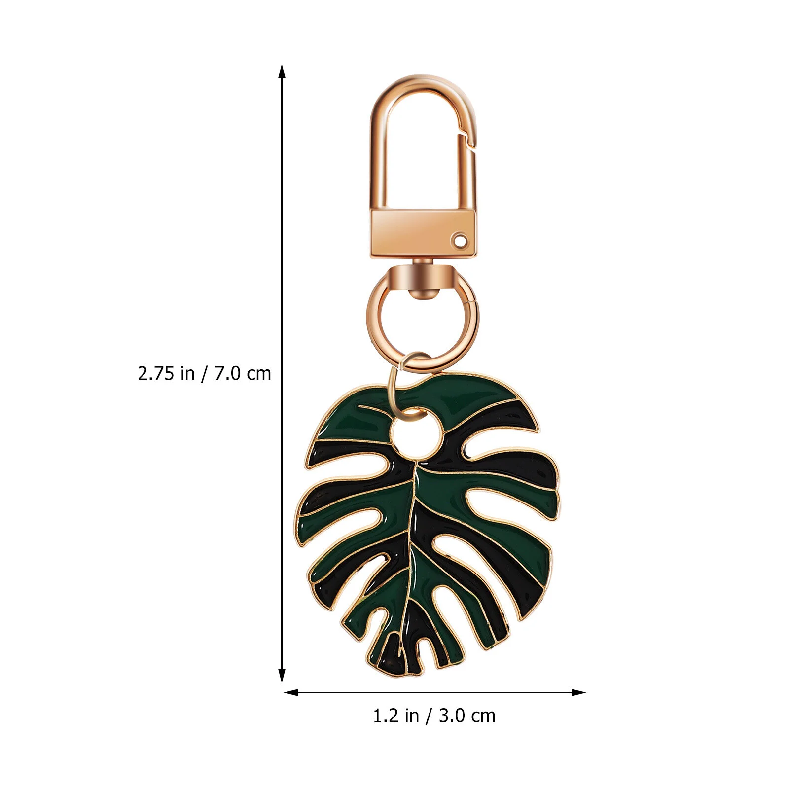 5 Pcs Palm Leaf Key Chain Monstera Holder Locket Keychain Folk-custom Alloy Fob Ring
