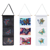 5d diy butterfly diamond painting storage hanging bag diamond embroidery household canvas storage bag diamond mosaic art crafts