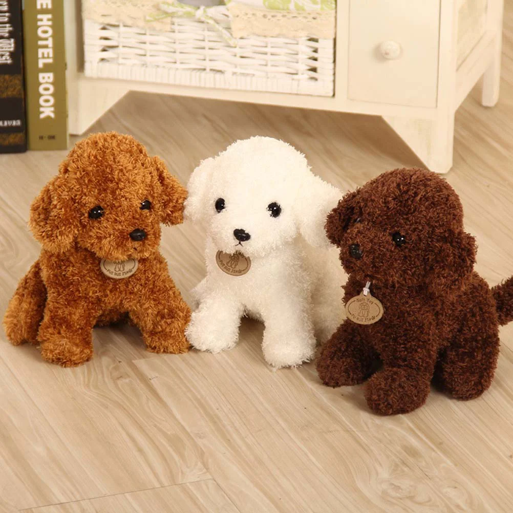 

Bed Time Stuffed Animal Toys Plush Poodle Dog Figure(White)