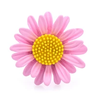 wulibaby 6 color daisy flower brooches for women unisex enamel summer beauty sunflower party office brooch pins gifts