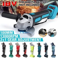18v 800w 125mm brushless cordless impact angle grinder no battery diy power tool cutting machine polisher for makita battery