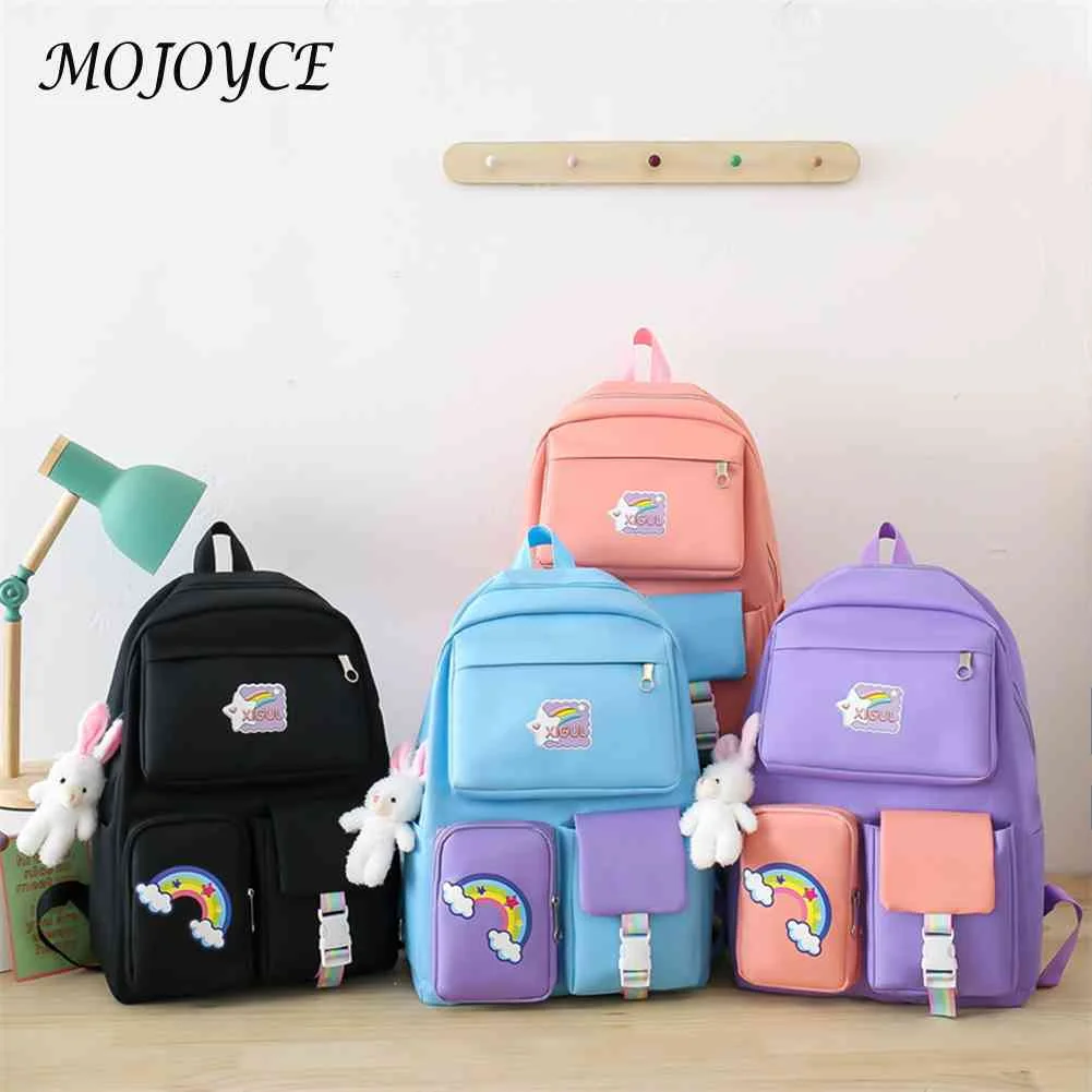 

Pcs Kawaii Backpacks for Middle High School Teenager Class Bookbag Crossbody Bags Students Pencil Case Composite Set