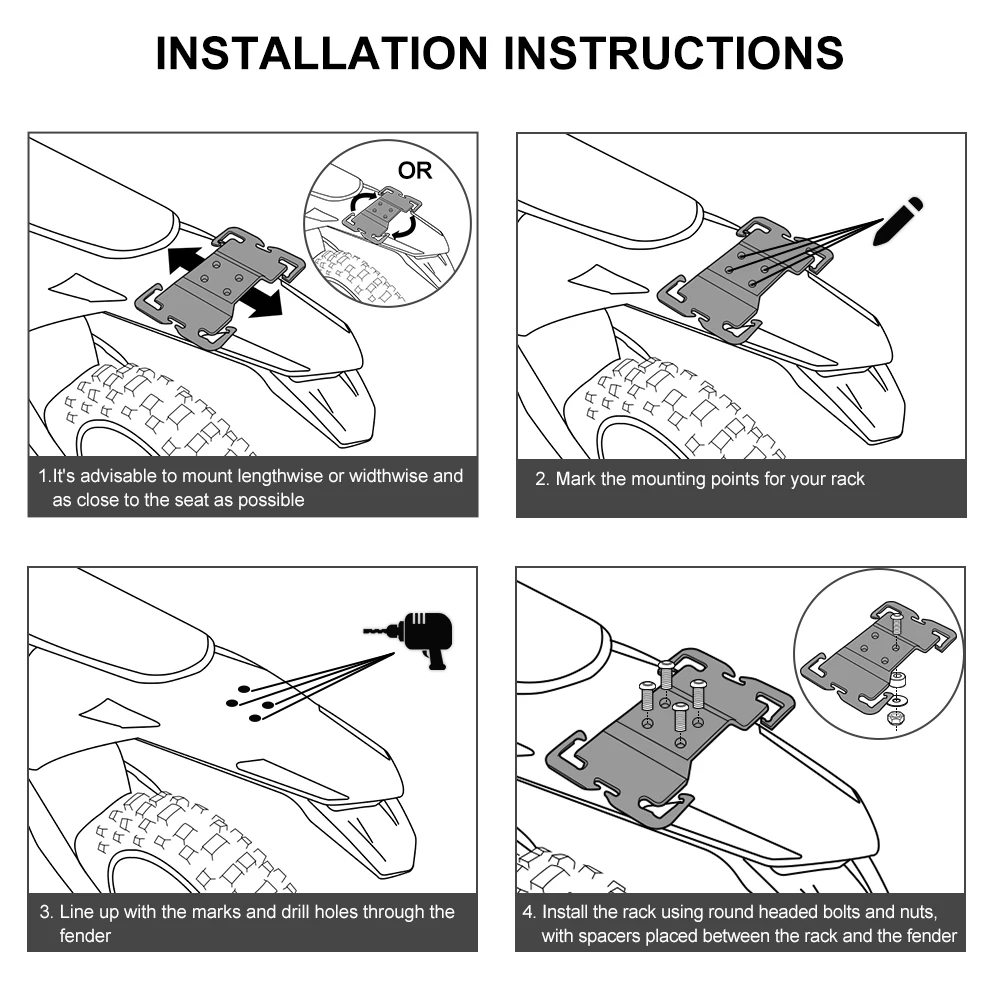 Задняя багажная стойка для KTM EXC 300 2024 поддержка 125 250 350 450 530
