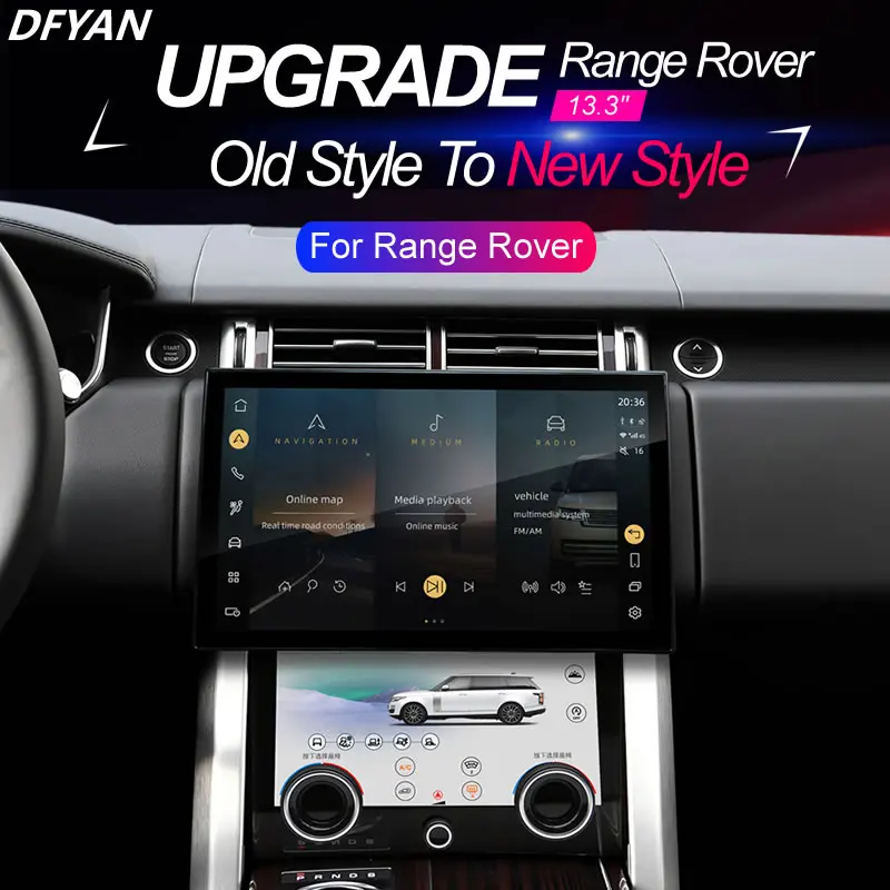 Автомагнитола DFYAN MERRYWAY 13 3 дюймов для Range Rover Vogue L405 / Sport L494 сенсорный экран