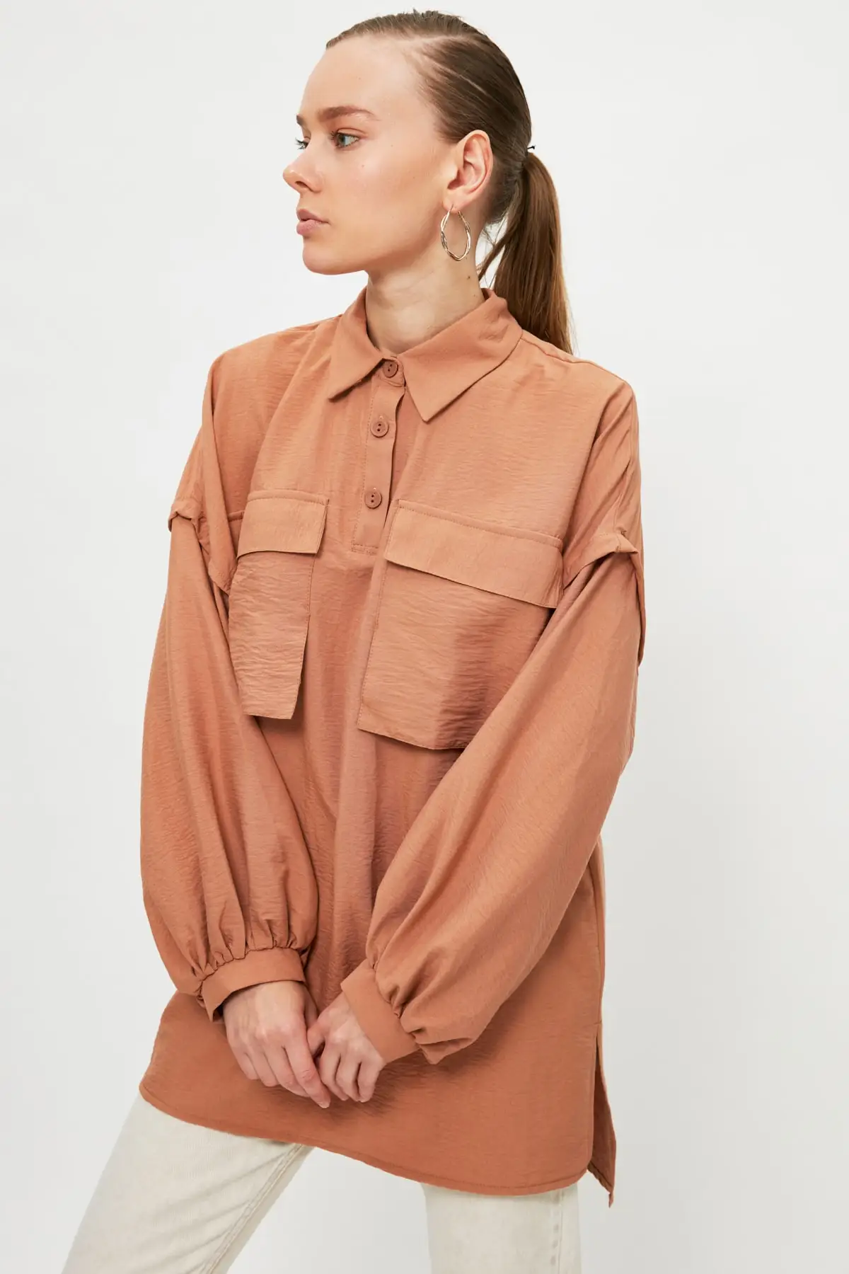 

Trendyol Shirt Collar Tunic TCTSS21TN0143