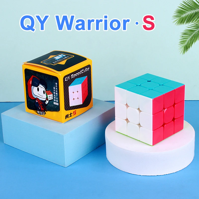 

QYTOYS, волшебные кубики Warrior S без наклеек, головоломка 3X3, профессиональная скоростная развивающая игрушка-конструктор для детей, воины, волше...
