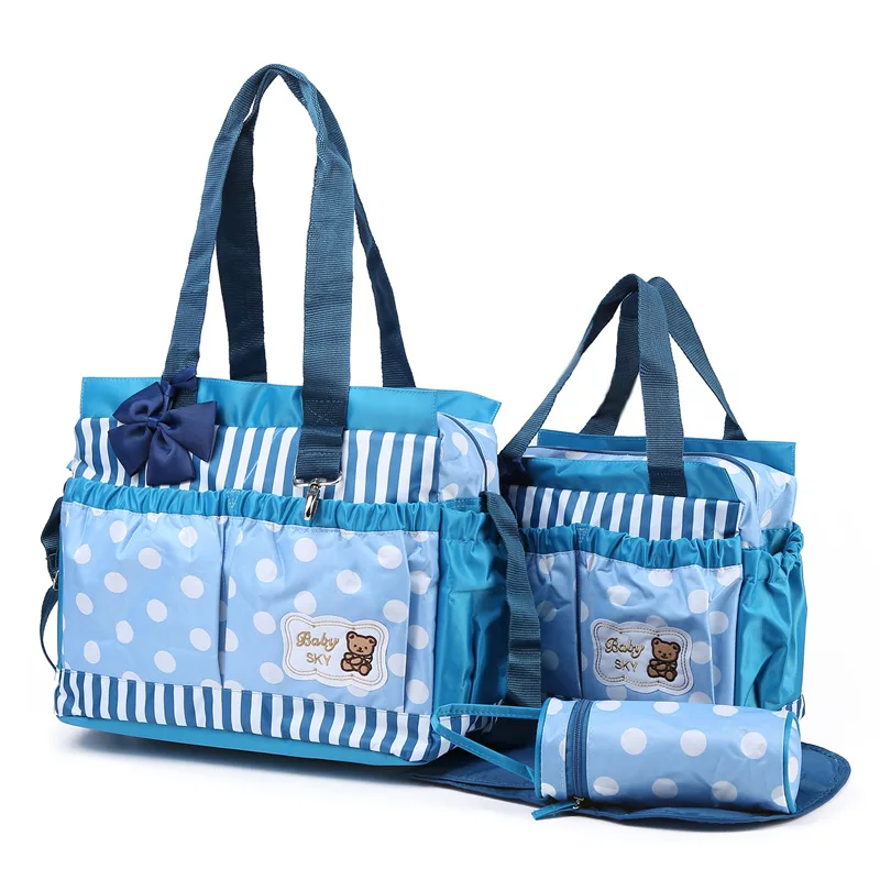 

4Pcs Multi-function Maternity Bag for Baby Changing Bottle Holder Mother Mummy Stroller Organizer Nappy Bags Maternity Pouch Kit