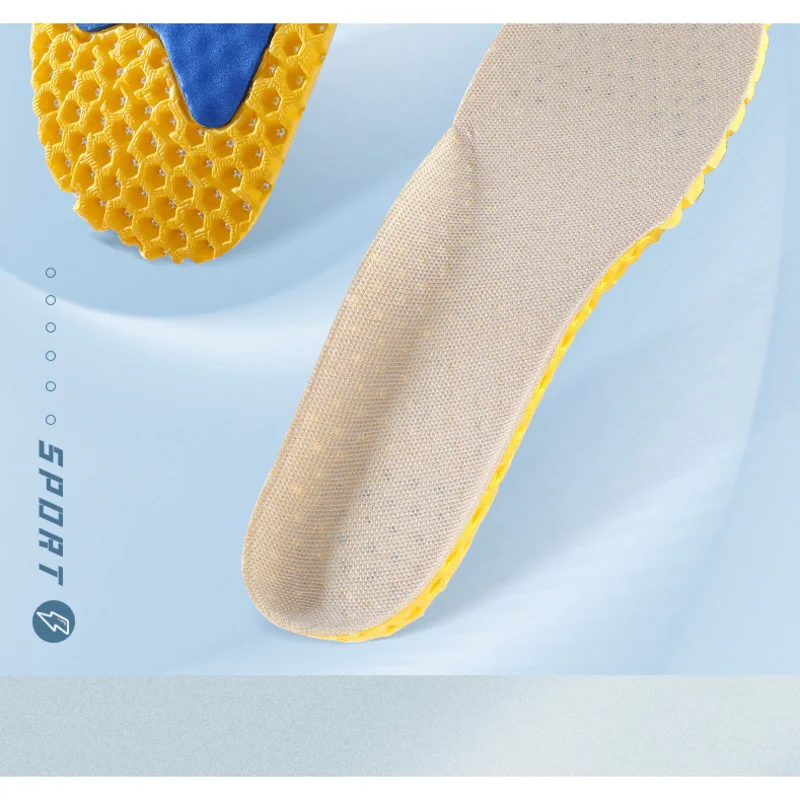   Deodorization Thickening Ventilation Super Soft Sports Insole Men's Shock Absorption Sweat Absorption Solg Long Standing