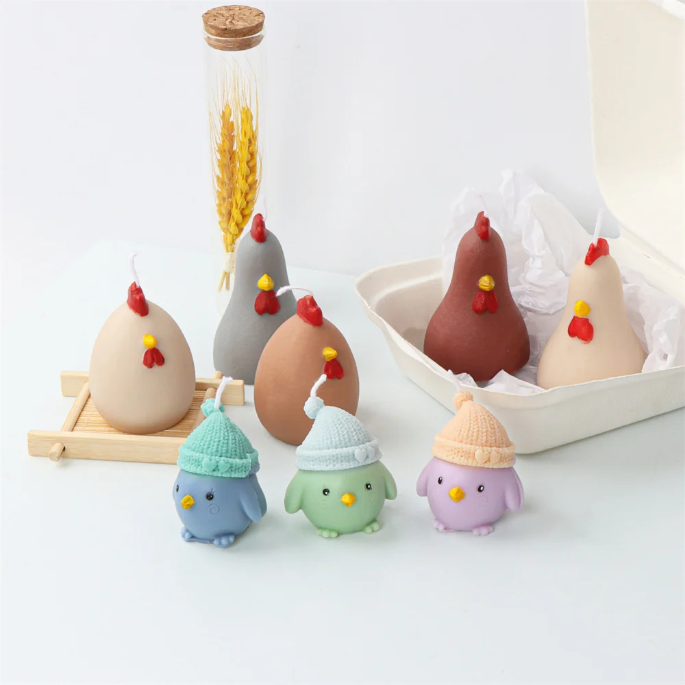 

Cute Chick Chicken Candle Mould Silicone DIY Handmade Soap Aromatherapy Lovely Plaster Mold Making Cake Decoration Handicrafts