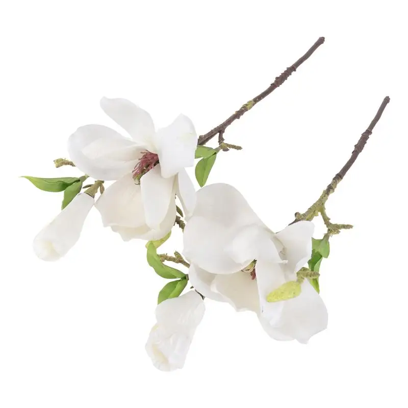 2Pcs Emulation Magnolia Decor Creative Fake Flower Home Garden Ornament