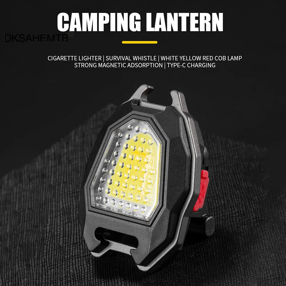 

1PC Multifunctional Mini Glare COB Keychain Light USB Charging Emergency Lamps Strong Magnetic Repair Work Light Outdoor Tools