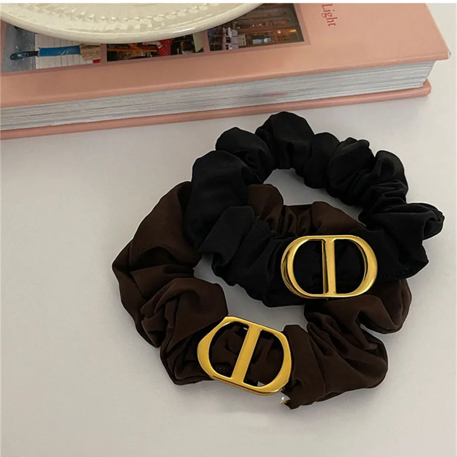 

Soft Satin Hair Tie Black Elastic Hair Bands For Women Girls Sweet Hair Scrunchie Head Rope Fashion Hair Accessories Ins 머리끈