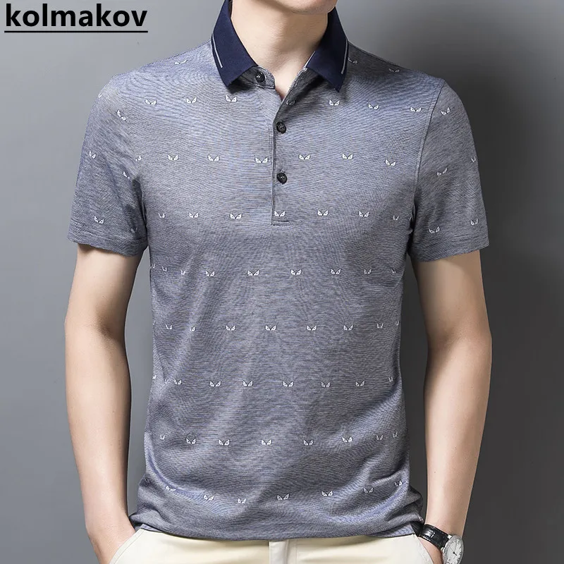 

Футболка мужская Классическая однотонная, модная тенниска из шелка тутового шелкопряда с короткими рукавами, Повседневная Деловая майка, л...