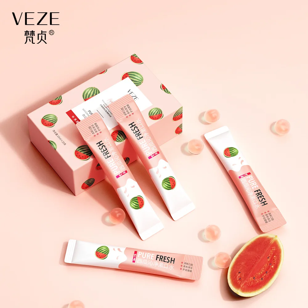 VEZE Watermelon Refreshing Mouthwash Fresh Breath Refreshing And Non-irritating Portable Mouthwash Oral Cleaning Care