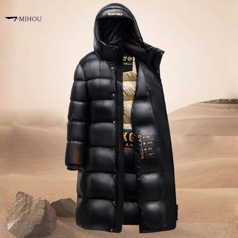 

Long Down Jacket Men Winter Waterproof Goose Down Jacket Woman Coat High Quality Puffer Jacket Men With Hood Feather Jacket Man