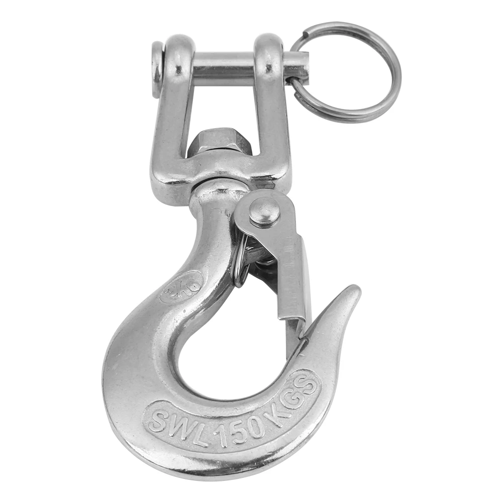 

304 Stainless Steel Swivel Eye Clevis Lifting Chain Snap Hook 350KG Working Load Limit stainless stainless stainless stainless