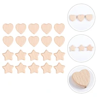 20pcs creative wood beads unfinished spacer beads for diy crafts making wood