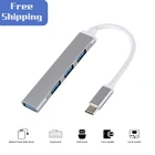 Usb C концентратор 3,0 концентратор Type-C 4 порта мульти-разветвитель адаптер OTG для ноутбука аксессуары из сплава расширитель для Samsung Huawei Xiaomi