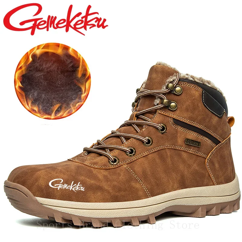 Осенне-зимние плюшевые туристические кроссовки водонепроницаемая и