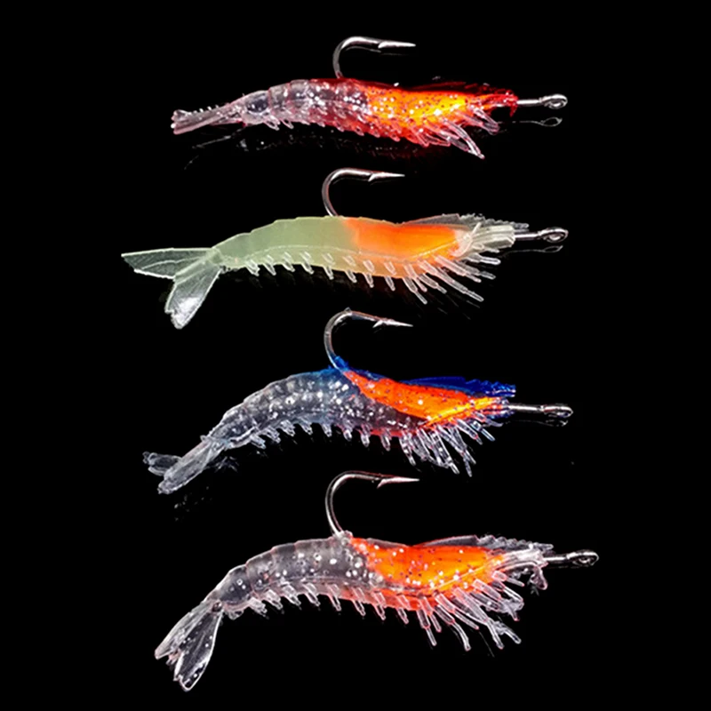 

3g-60 мм, 4 цвета, светящиеся искусственные Джиги, приманка, аксессуары для рыболовных снастей