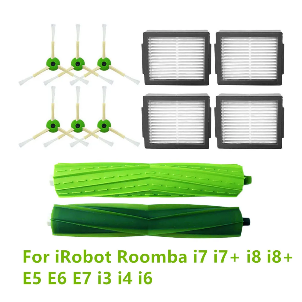 

12pcs/set 3 Arms Side Brushes Hepa Filters Main Brush For iRobot Roomba i7 i7+ i8 i8+ E5 E6 E7 i3 i4 i6 Sweeping Robot Parts