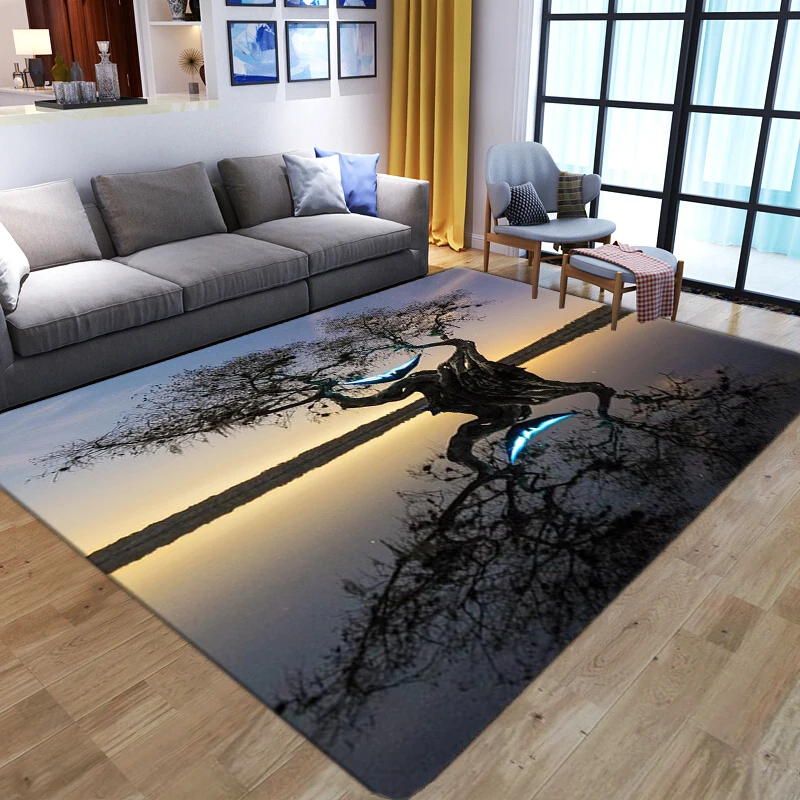 

Beautiful Scenery 3D Carpets For Living Room Bedroom Bath Entrance Doormat Floor Mat Anti-slip Kitchen Area Rugs Home Decorative