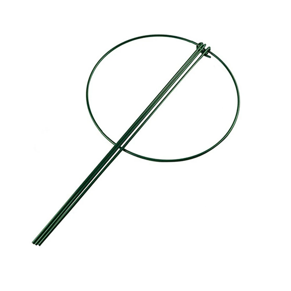 

25cm Metal Plastic Plant Support Pile Stand Garden Plants Flowers Climbing Vine Rack Greenhouse Vegetables Potted Support Frame