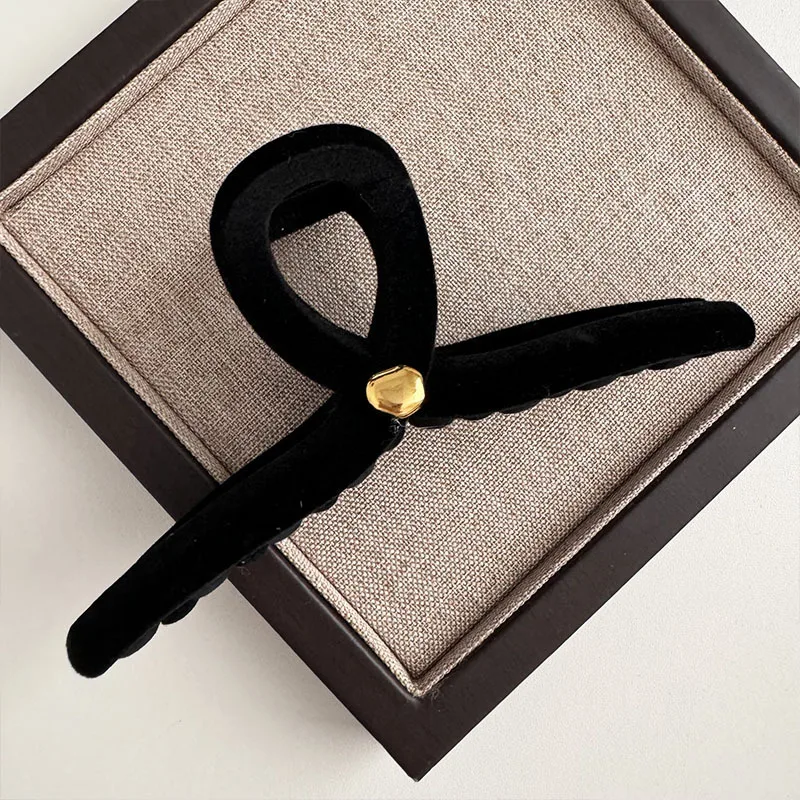 Новые флокирующие заколки для волос большого размера золотого цвета Женские