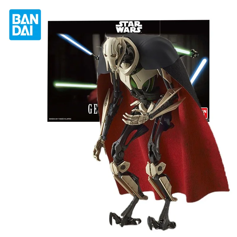 Bandai Original Star Wars General Grievous Anime Action Figure Assembly Model Toys Collectible Model Ornaments Gifts for Kids