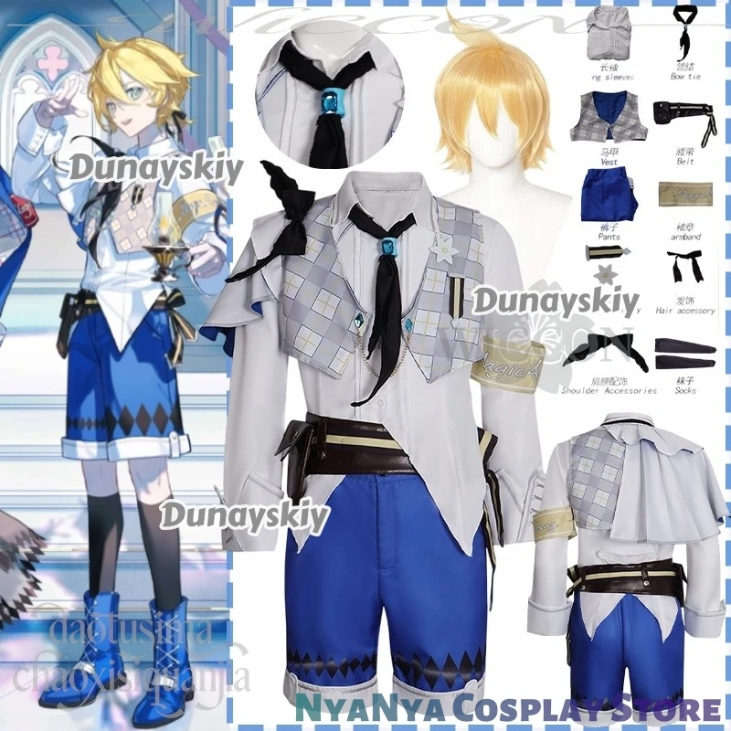 Фото Аниме-игровой проект Sekai Косплей Lenn תח Pembות 2025 Униформа Magic Academy Blue Shots Kawaii DK Костюм Парик Рождество Хэллоуин Вечеринка №1