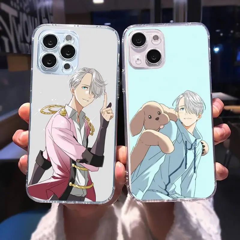 

Victor Nikiforov Yuri on Ice Phone Case Transparent soft For iphone 12 11 13 7 8 6 s plus x xs xr pro max mini