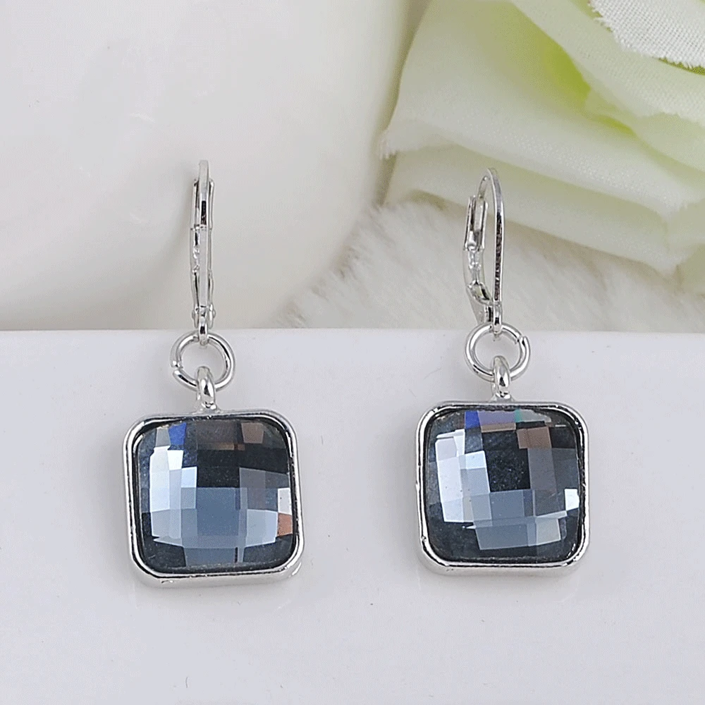 Модные хрустальные серьги-подвески для женщин с белым K-покрытием - купить по