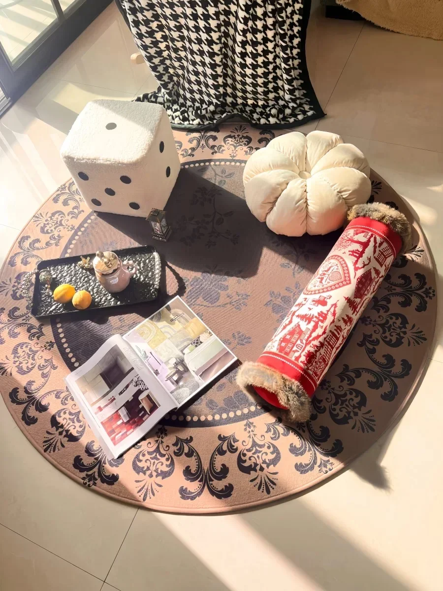 Alfombra terciopelo lavable sala estar dormitorio Felpudo lana estilo escandinavo Tie-dye degradado