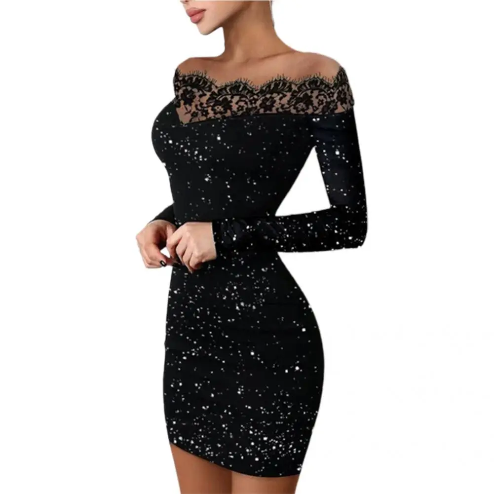 Sexy Sheath Dress Lace Breathable Above Knee Length Women Summer Bodycon Dress