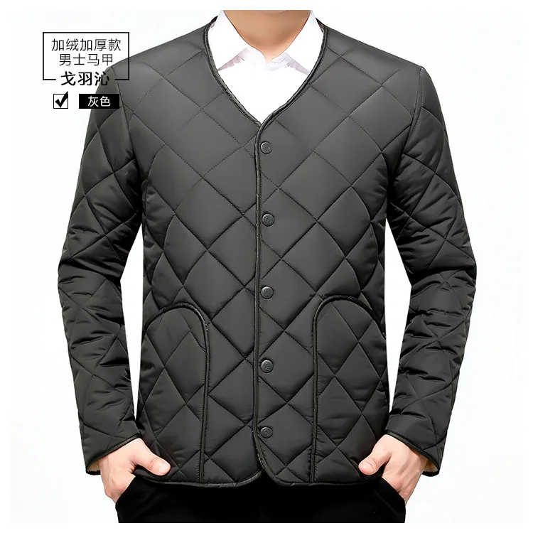 2022 New Casual Fashion Men's Down Cotton Inner Short Winter Coat Large Size Cotton Coat Plus Cashmere Thick Cotton Coat Coats