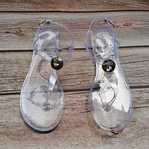 Women Summer Sandals Fashion Rhinestone Beach Shoes Flat with