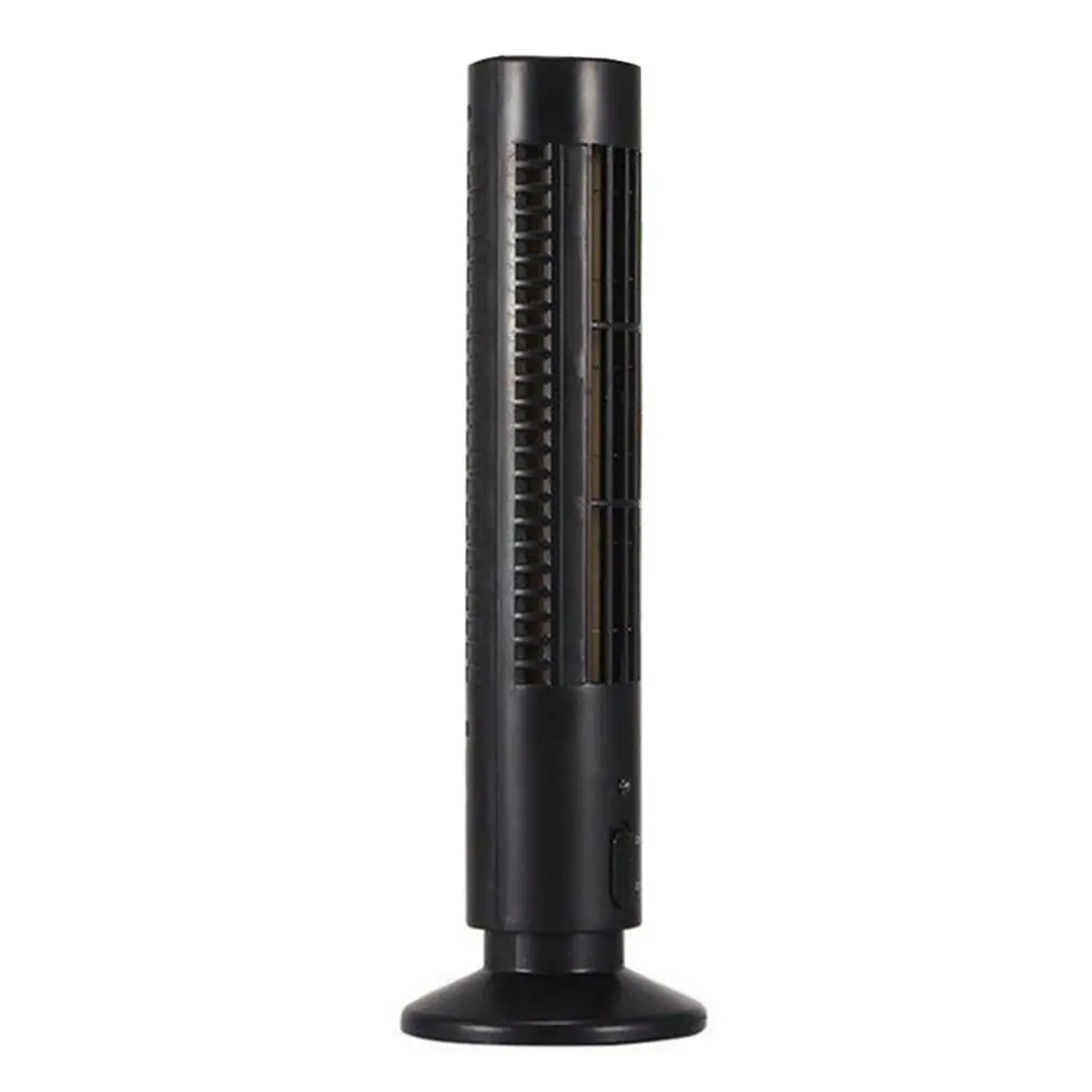

No leaf desktop small tower fan black