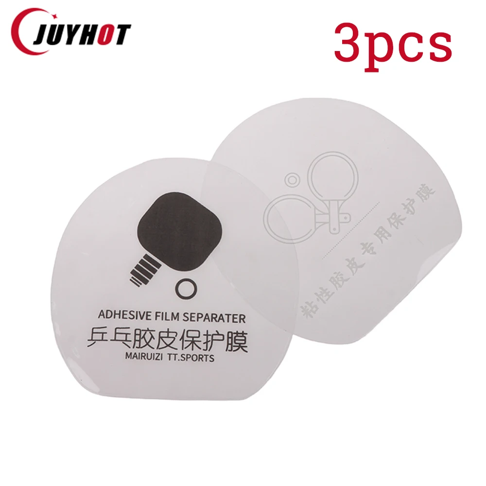 

3pcs Ping Pong Racket Covers Second Sticky Transparent Table Tennis Rubber Protection Film For Ping Pong Racket 16*16.2cm