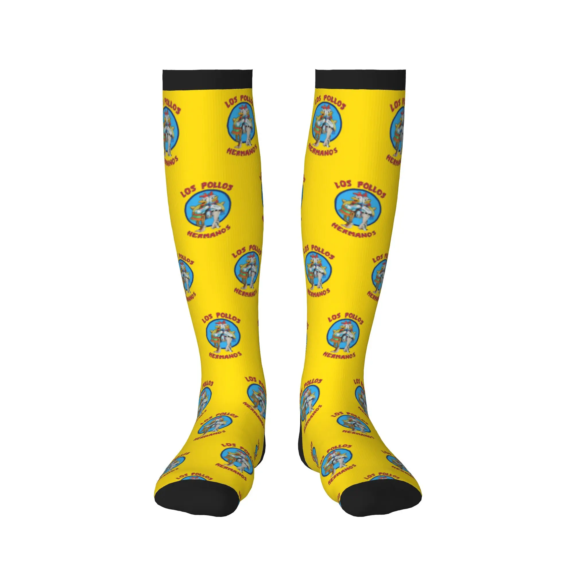 Фото Мужские носки Kawaii Distressed Breaking Bad, удобные теплые носки унисекс с 3D-принтом Los Pollos Hermanos, спортивные компрессионные носки №2